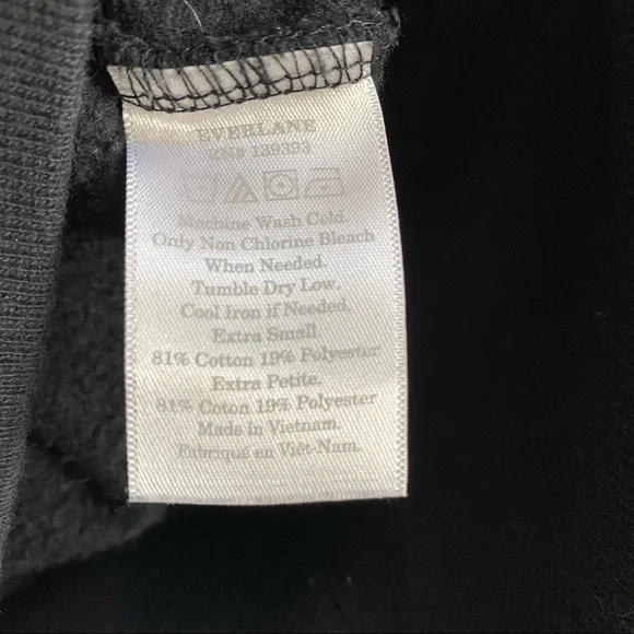 Everlane Black 100% Human Sweatshirt Size XS - Picture 12 of 12